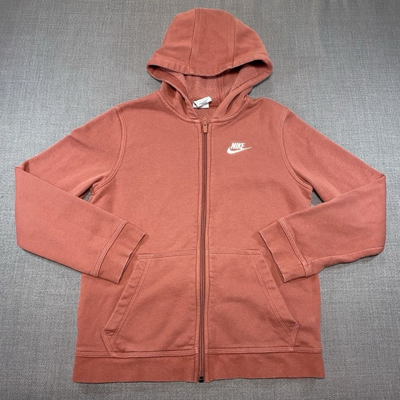 Nike Other - Nike Hoodie Jacket Kids/Teen Large Red Full Zip BV3699-691 Swoosh Logo Athletic